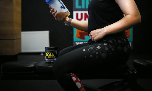 BCAA Container and Shaker Bottle